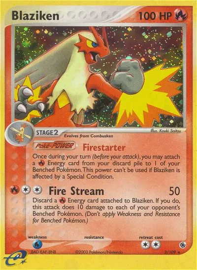 Blaziken #3, Ruby & Sapphire Reverse Foil