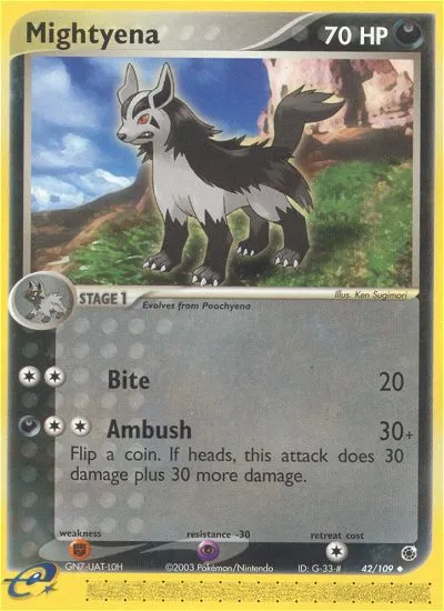Mightyena #42, Ruby & Sapphire Reverse Foil