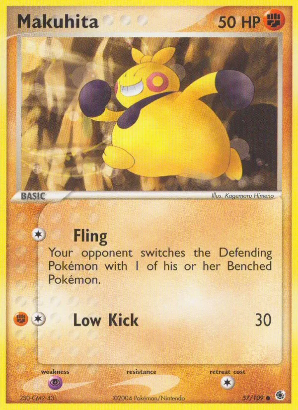Makuhita #57, Ruby & Sapphire Reverse Foil
