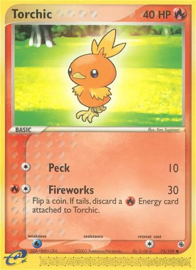Torchic #73, Ruby & Sapphire Reverse Foil