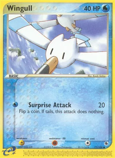 Wingull #77, Ruby & Sapphire Reverse Foil