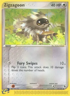Zigzagoon #79, Reverse Foil