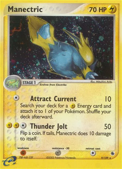 Manectric #9, Ruby & Sapphire Reverse Foil