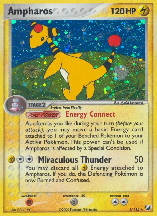 Ampharos #1, Unseen Forces Reverse Foil
