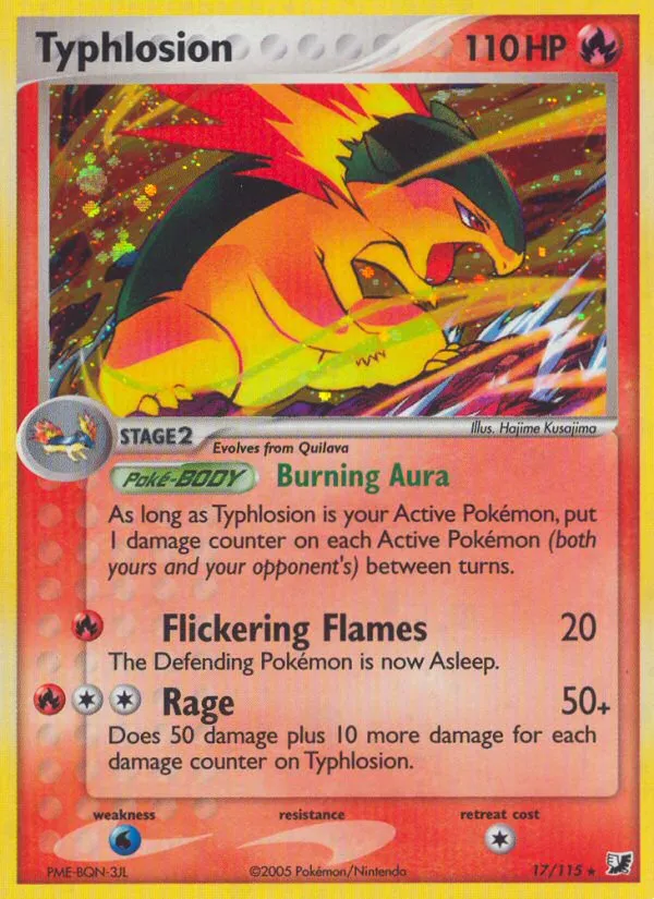Typhlosion #17, Unseen Forces Reverse Foil