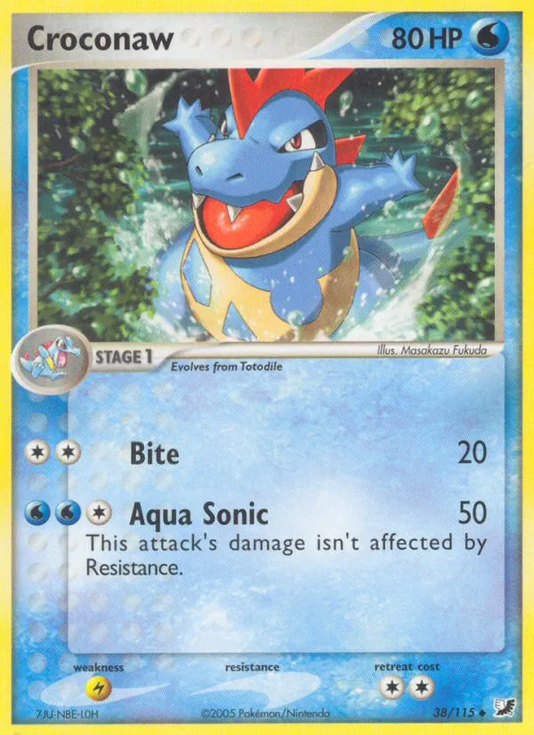 Croconaw #38, Unseen Forces Reverse Foil
