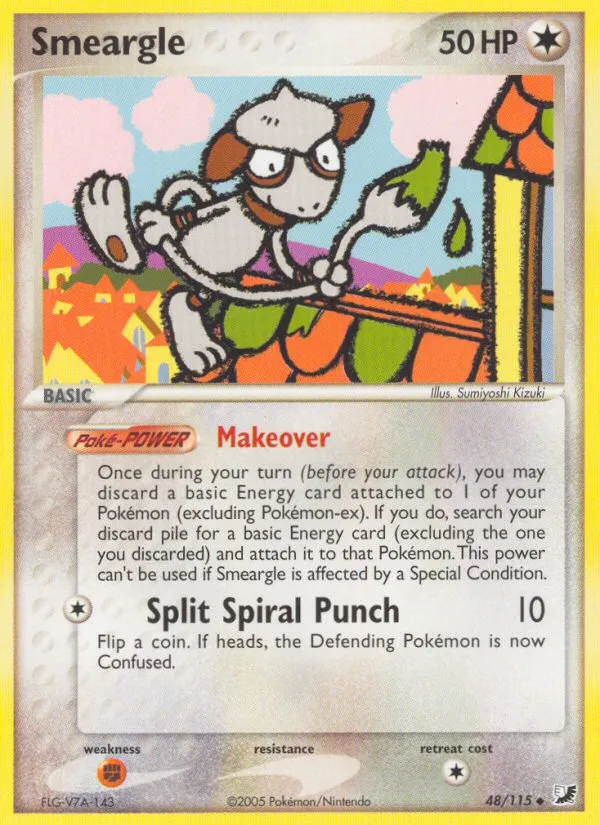 Smeargle #48, Unseen Forces Reverse Foil