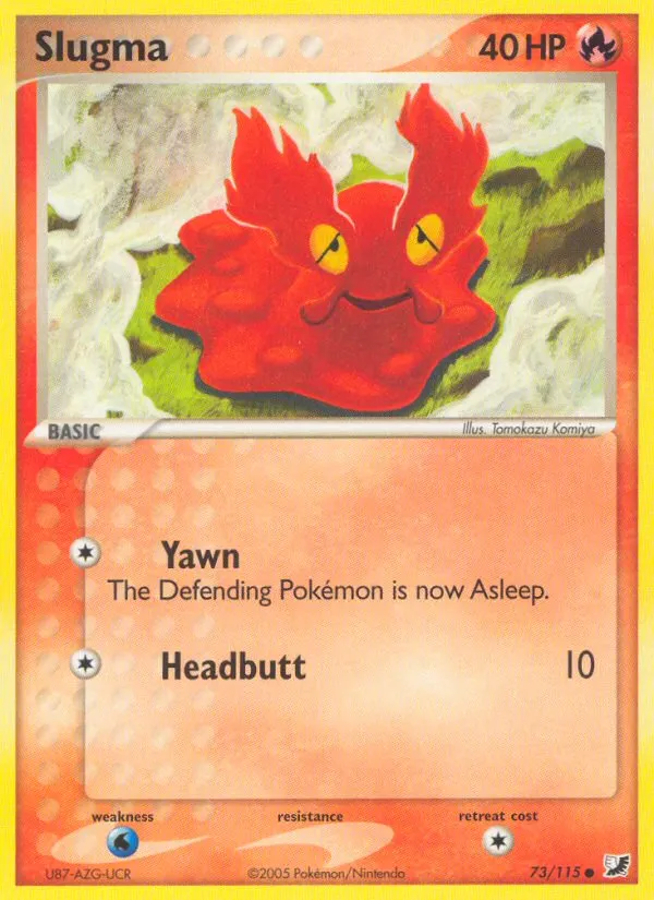 Slugma #73, Unseen Forces Reverse Foil