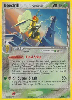 Beedrill δ #1, Reverse Foil