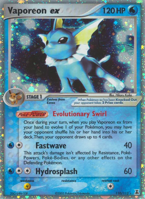 Vaporeon ex #110, Delta Species