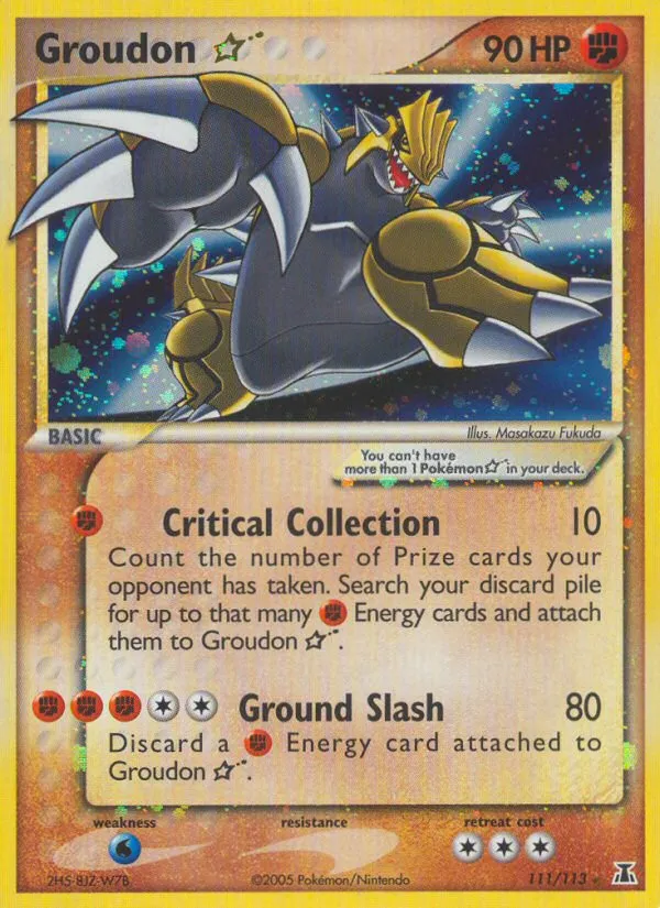 Groudon ★ #111, Delta Species Gold Star