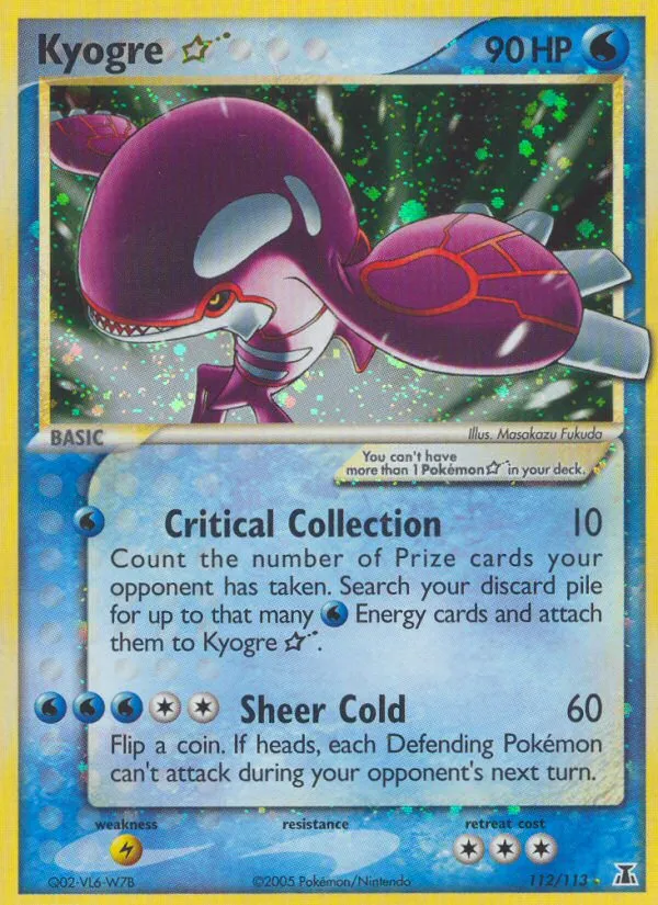 Kyogre ★ #112, Delta Species Gold Star