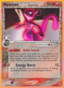 Mewtwo δ #12, Reverse Foil