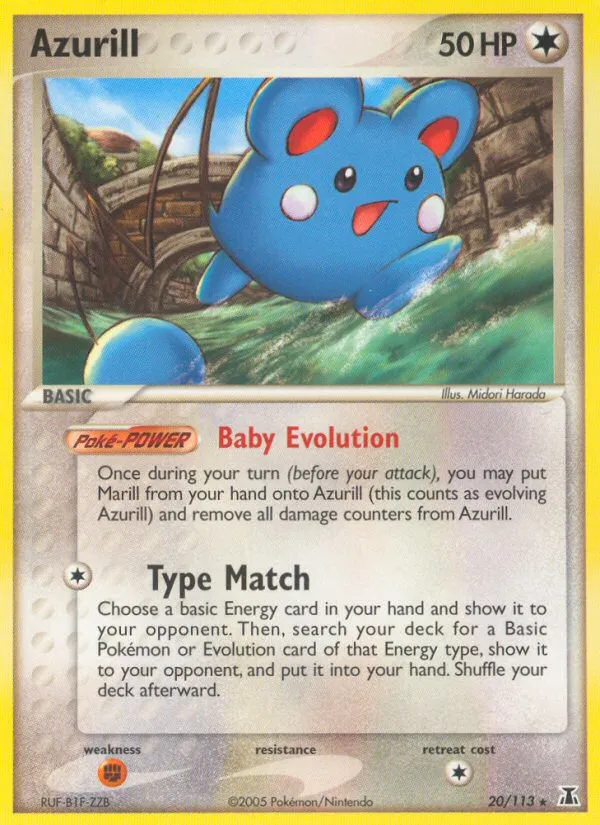 Azurill #20, Delta Species Reverse Foil