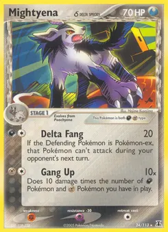 Mightyena δ #24, Reverse Foil