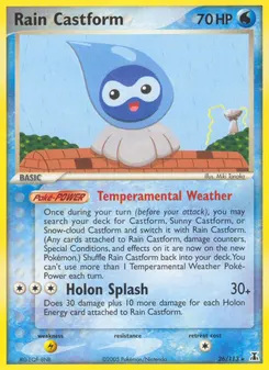 Rain Castform #26, Reverse Foil