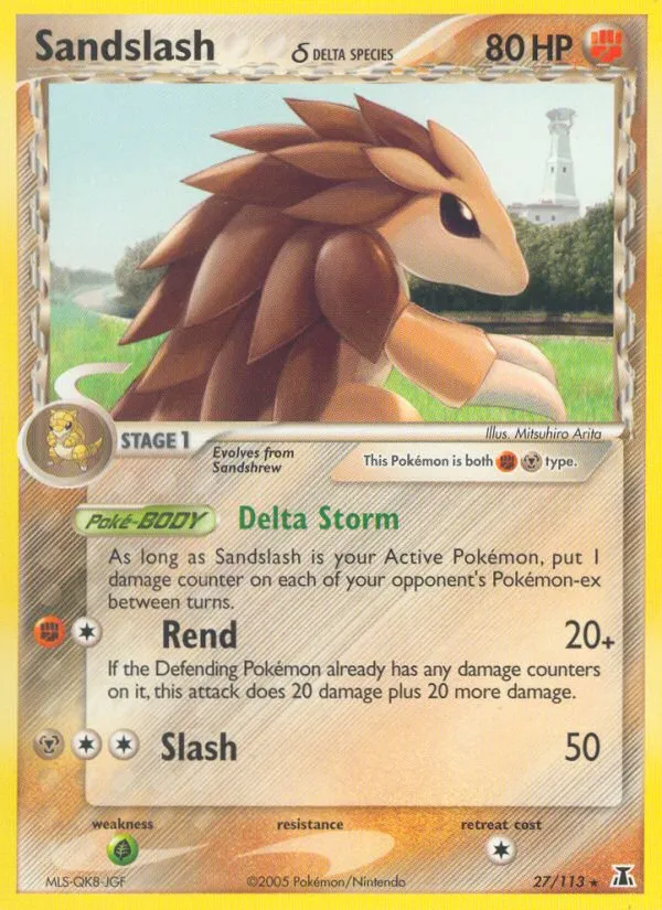Sandslash δ #27, Delta Species Reverse Foil