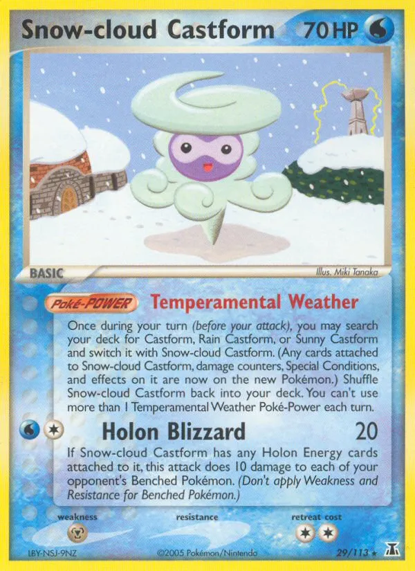 Snow-cloud Castform #29, Delta Species Reverse Foil