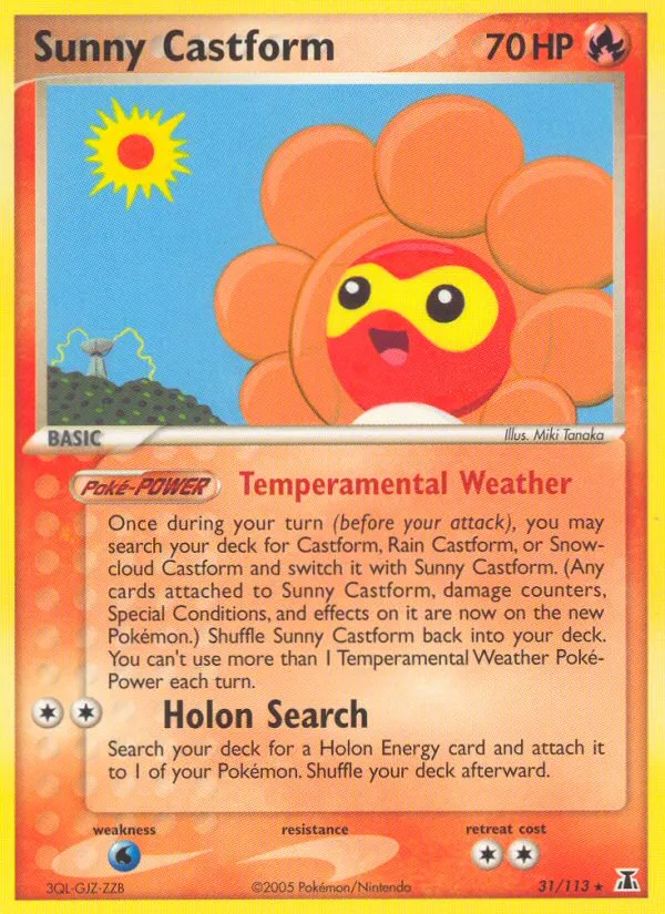 Sunny Castform #31, Delta Species Reverse Foil