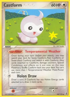 Castform #34, Reverse Foil