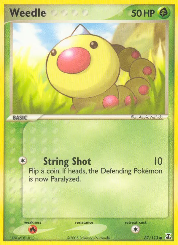 Weedle #87, Delta Species Reverse Foil