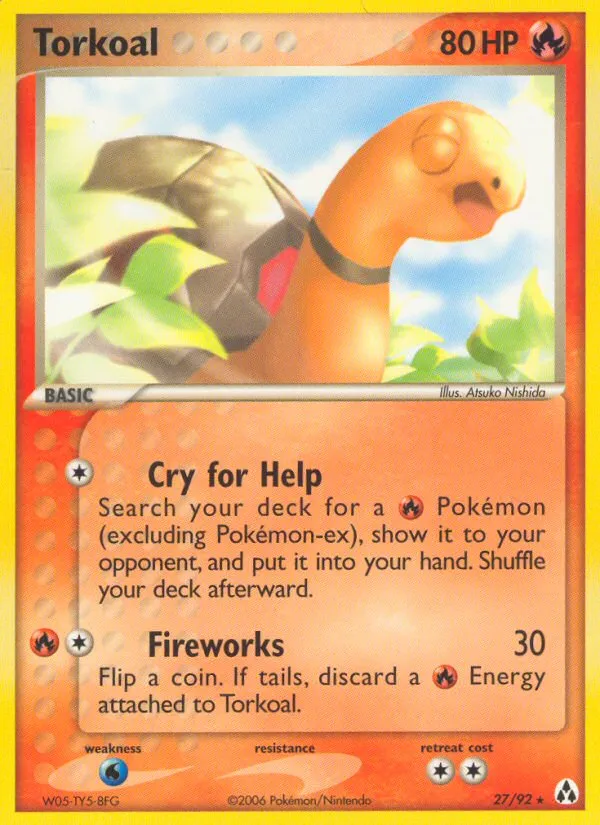 Torkoal #27, Legend Maker Reverse Foil