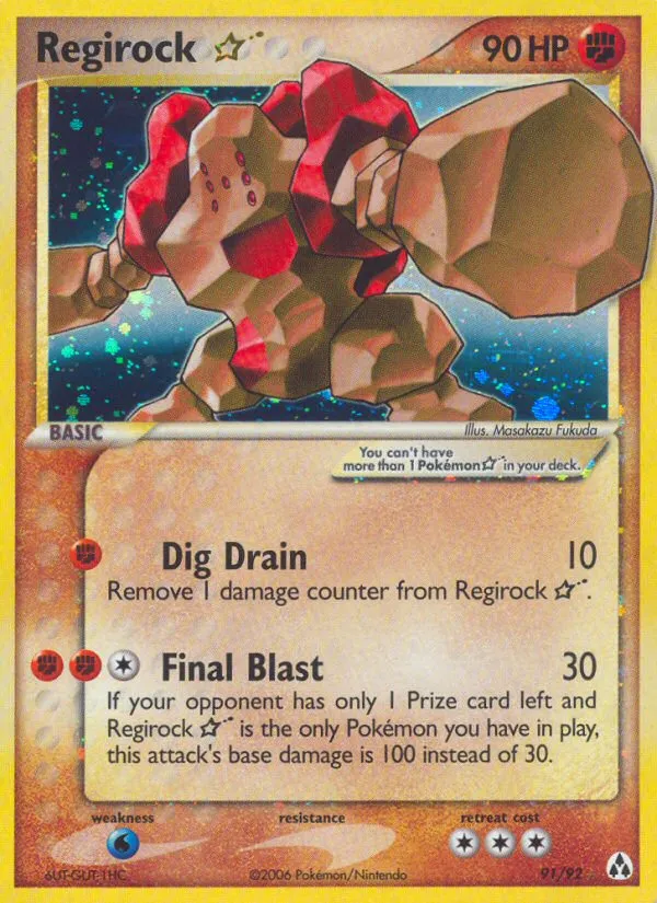 Regirock ★ #91, Legend Maker Gold Star