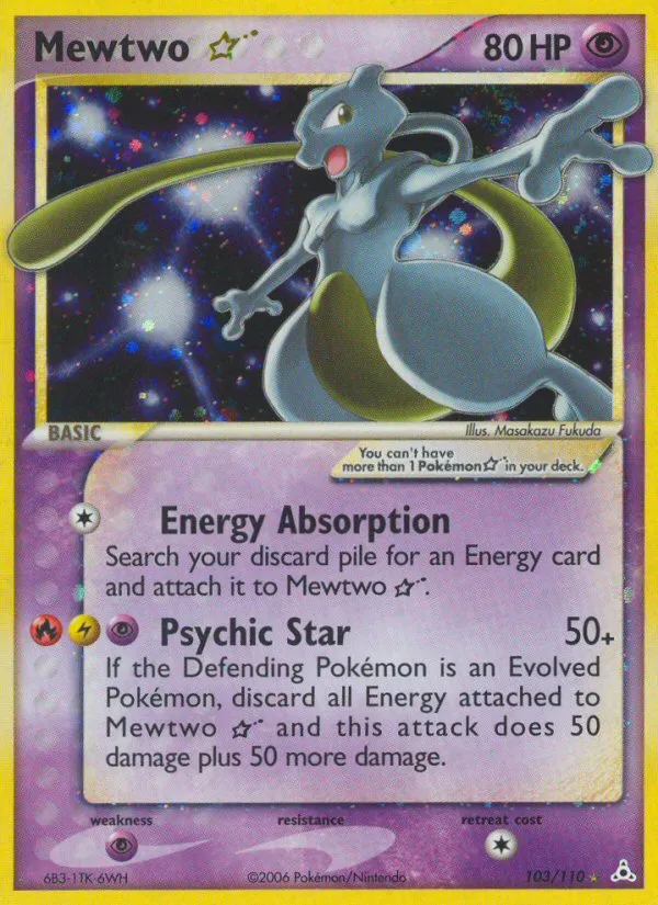 Mewtwo ★ #103, Holon Phantoms Gold Star