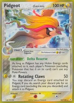 Pidgeot δ #14, Reverse Foil