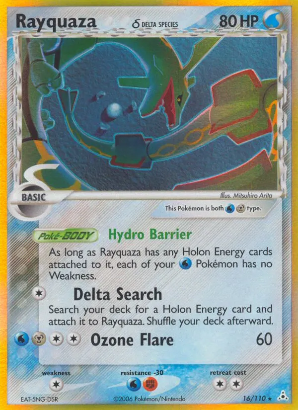 Rayquaza δ #16, Holon Phantoms Reverse Foil
