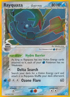Rayquaza δ #16, Reverse Foil