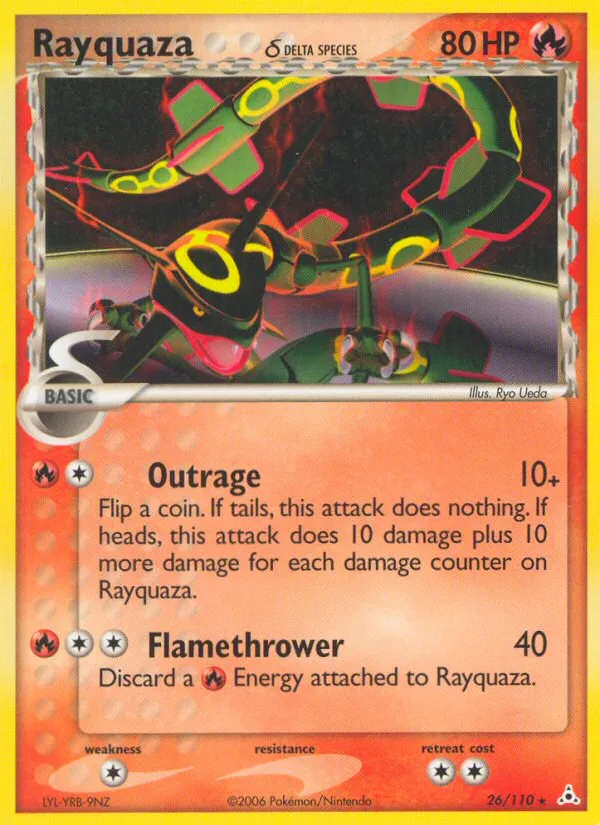Rayquaza δ #26, Holon Phantoms Reverse Foil