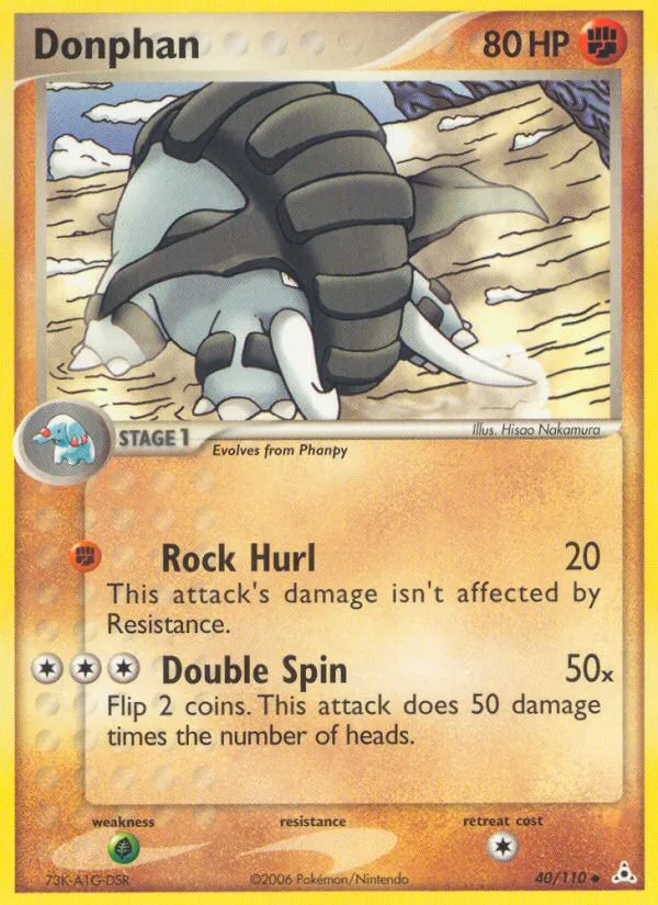 Donphan #40, Holon Phantoms Reverse Foil