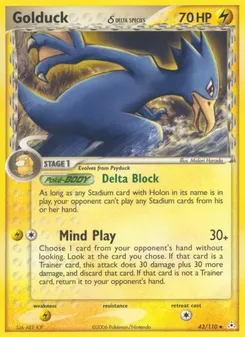 Golduck δ #43, Reverse Foil