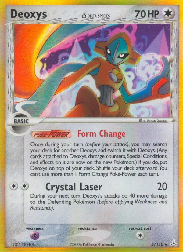 Deoxys δ #5, Holon Phantoms Reverse Foil