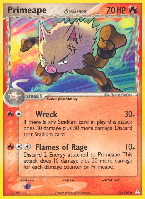Primeape δ #50, Holon Phantoms Reverse Foil