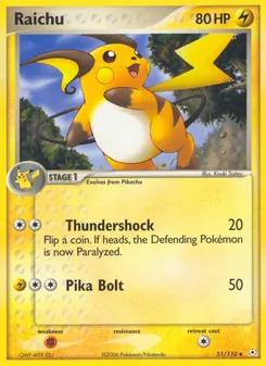 Raichu #51, Reverse Foil