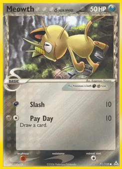 Meowth δ #71, Reverse Foil