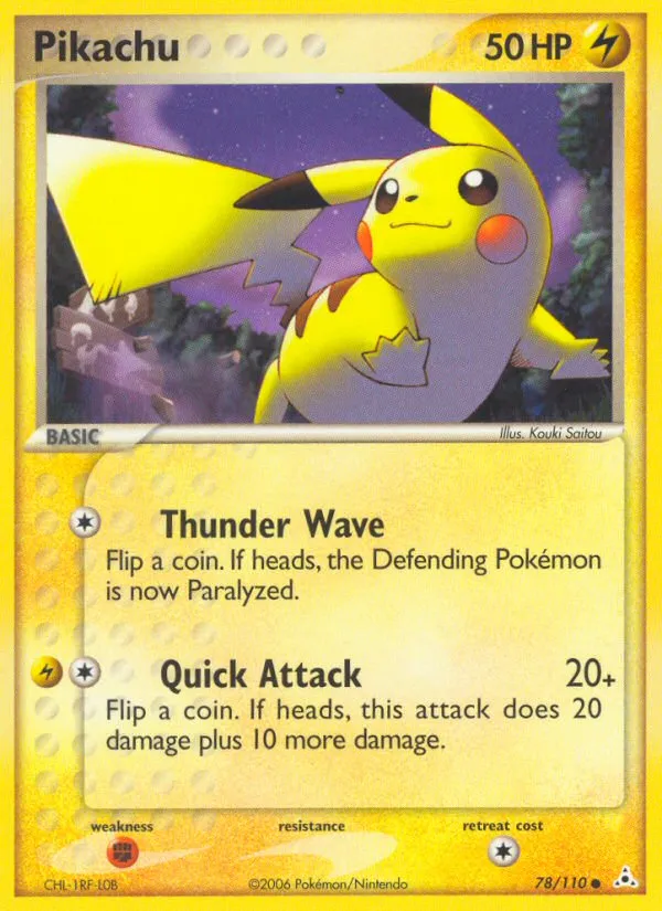 Pikachu #78, Holon Phantoms Reverse Foil
