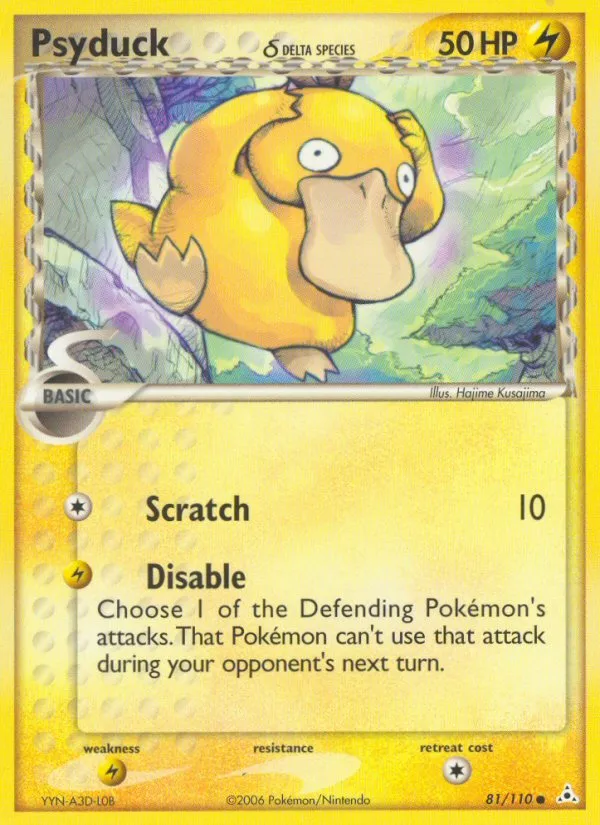 Psyduck δ #81, Holon Phantoms Reverse Foil