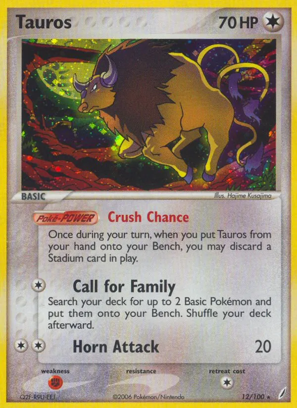 Tauros #12, Crystal Guardians Reverse Foil