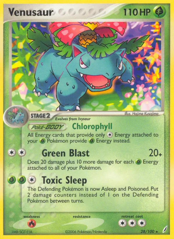 Venusaur #28, Crystal Guardians Reverse Foil