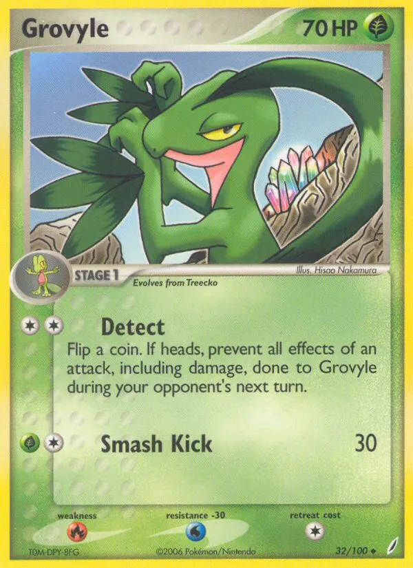Grovyle #32, Crystal Guardians Reverse Foil