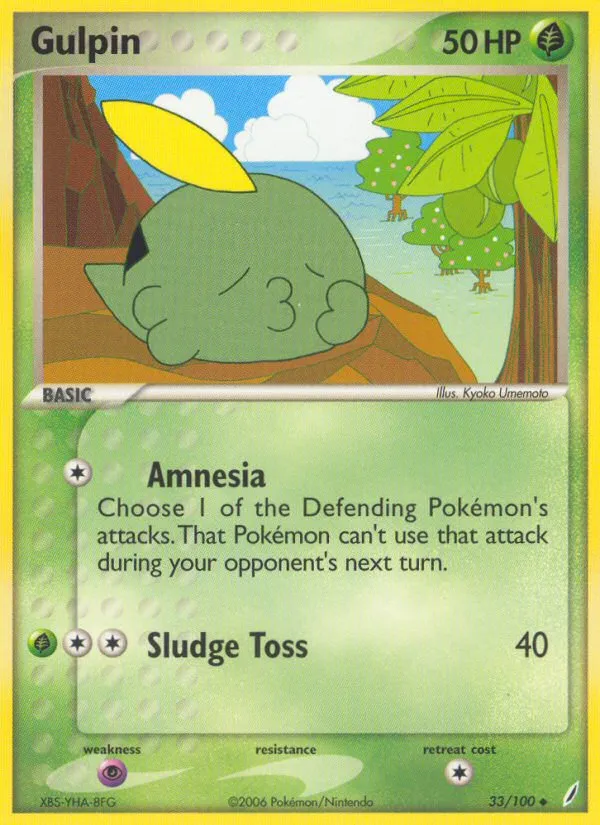 Gulpin #33, Crystal Guardians Reverse Foil