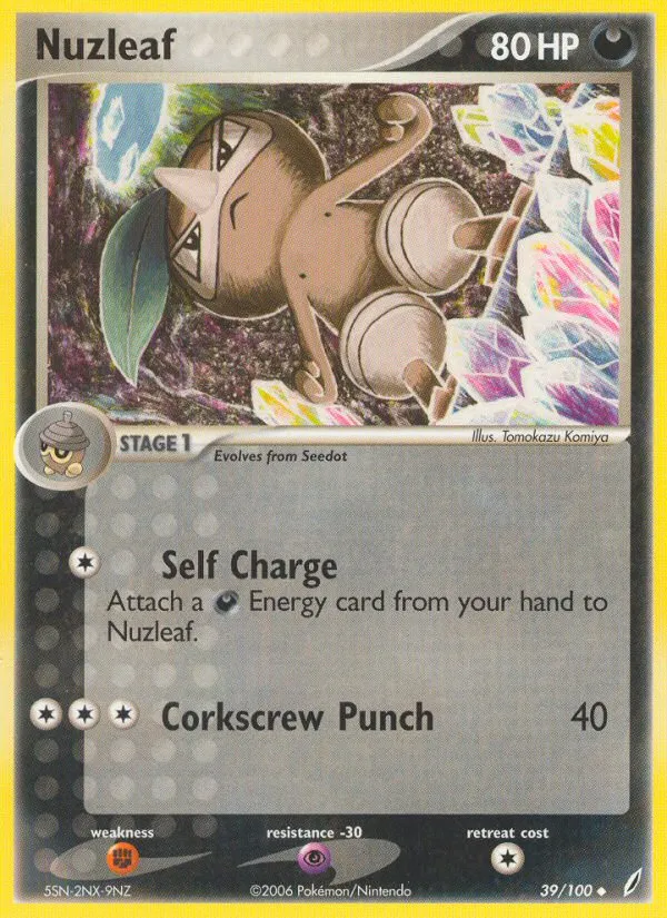 Nuzleaf #39, Crystal Guardians Reverse Foil