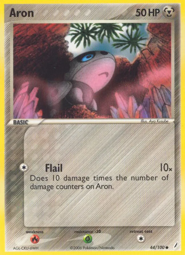 Aron #44, Crystal Guardians Reverse Foil