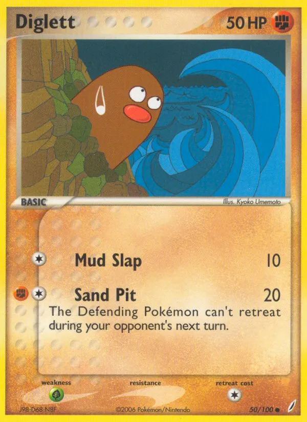Diglett #50, Crystal Guardians Reverse Foil