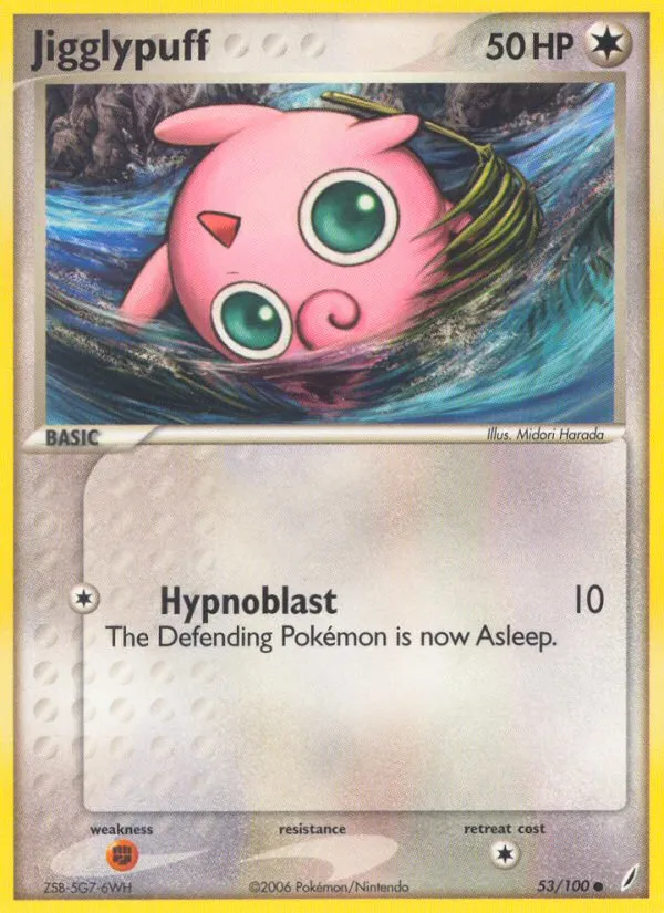 Jigglypuff #53, Crystal Guardians Reverse Foil