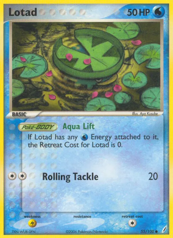 Lotad #55, Crystal Guardians Reverse Foil