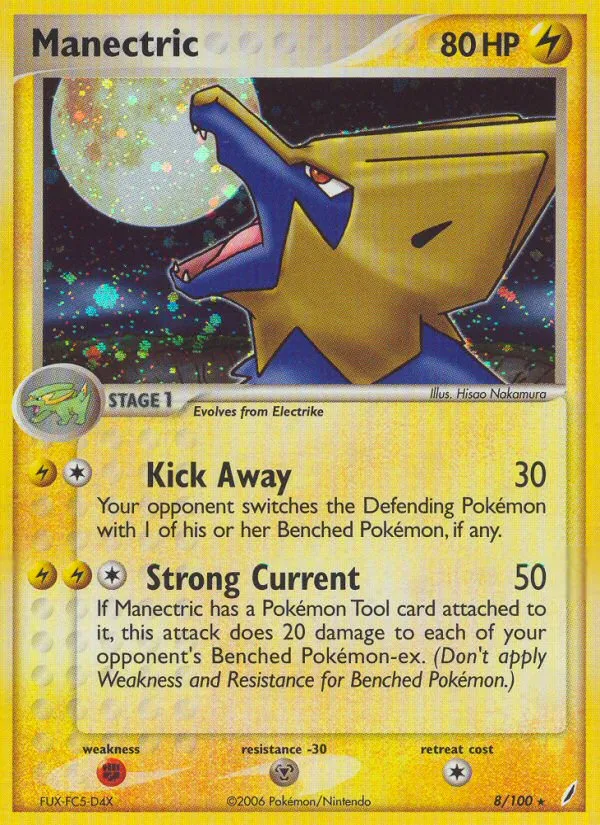 Manectric #8, Crystal Guardians Reverse Foil